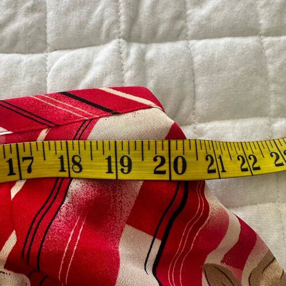 Vintage KATHIE LEE WOMAN Skirt 26W Red Abstract Floral Maxi Deadstock Retro - Picture 9 of 11